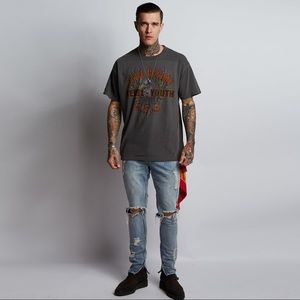 Civil Regime Rebel Eagle Rhinestone Tee